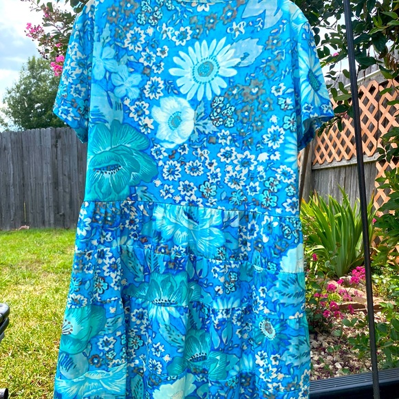 Boho Beach Hut (Cinnie) bohemian inspired floral ruffle dress - SZ XL - NEW - Picture 3 of 13